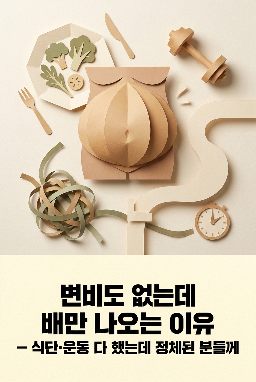 변비도 없는데 배만 나오는 이유 — 식단·운동 다 했는데 정체된 분들께