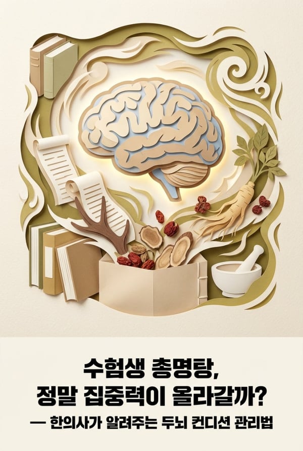 수험생 총명탕, 정말 집중력이 올라갈까? — 한의사가 알려주는 두뇌 컨디션 관리법
